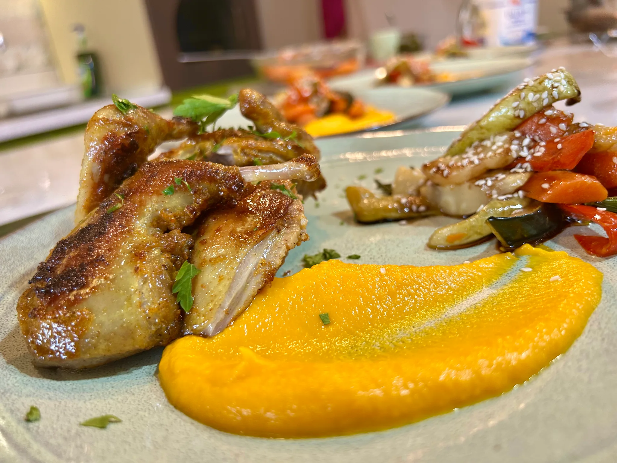 Quail with Fresh Tomatoes