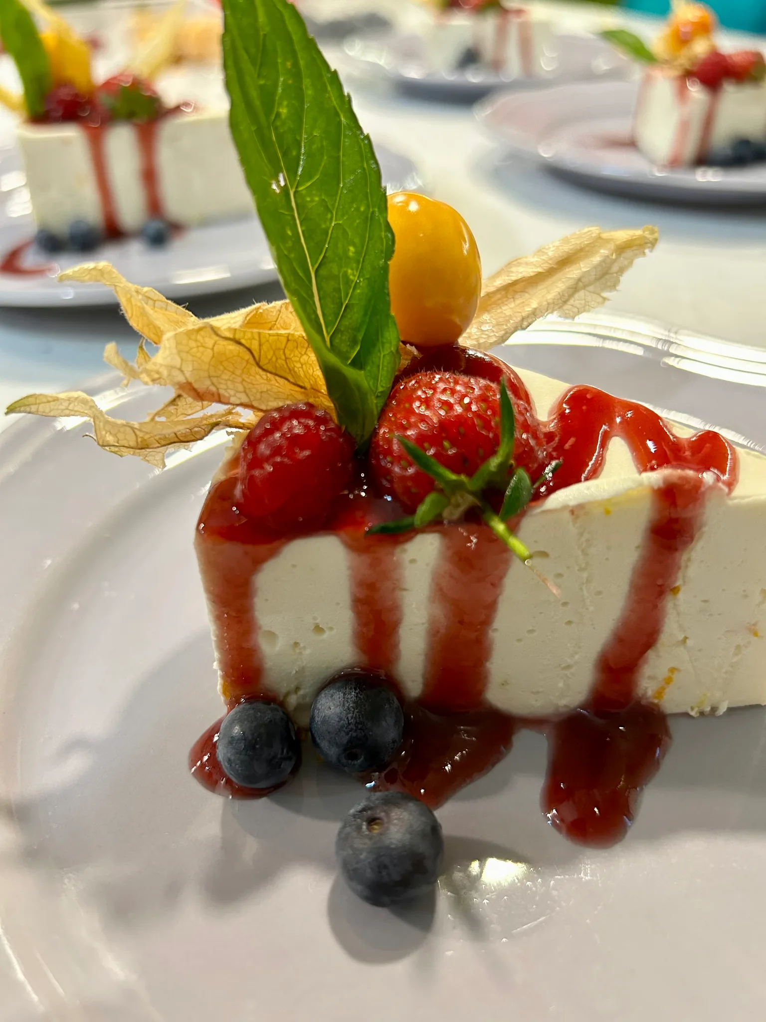 Yogurt Cake with Strawberries & Mint